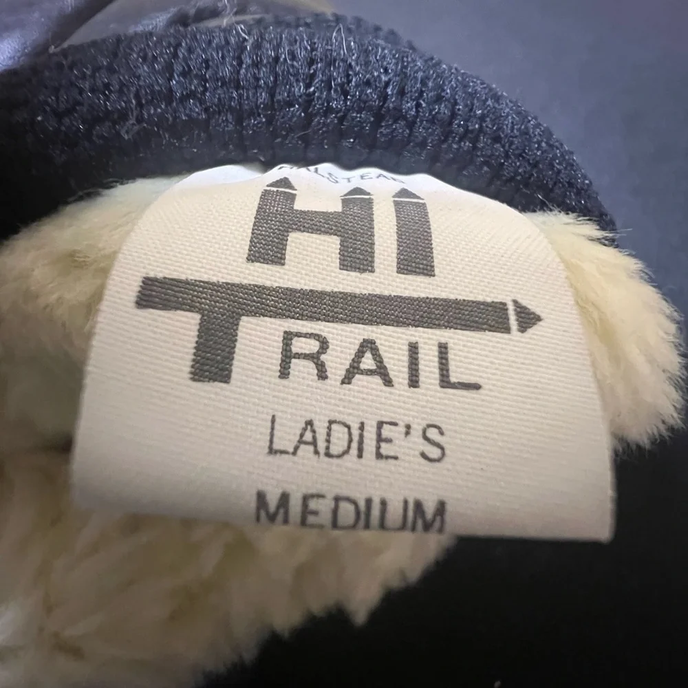 HALSTEAD HI TRAIL BLACK LADIES VINTAGE LEATHER INSULATED WINTER GLOVES  MEDIUM